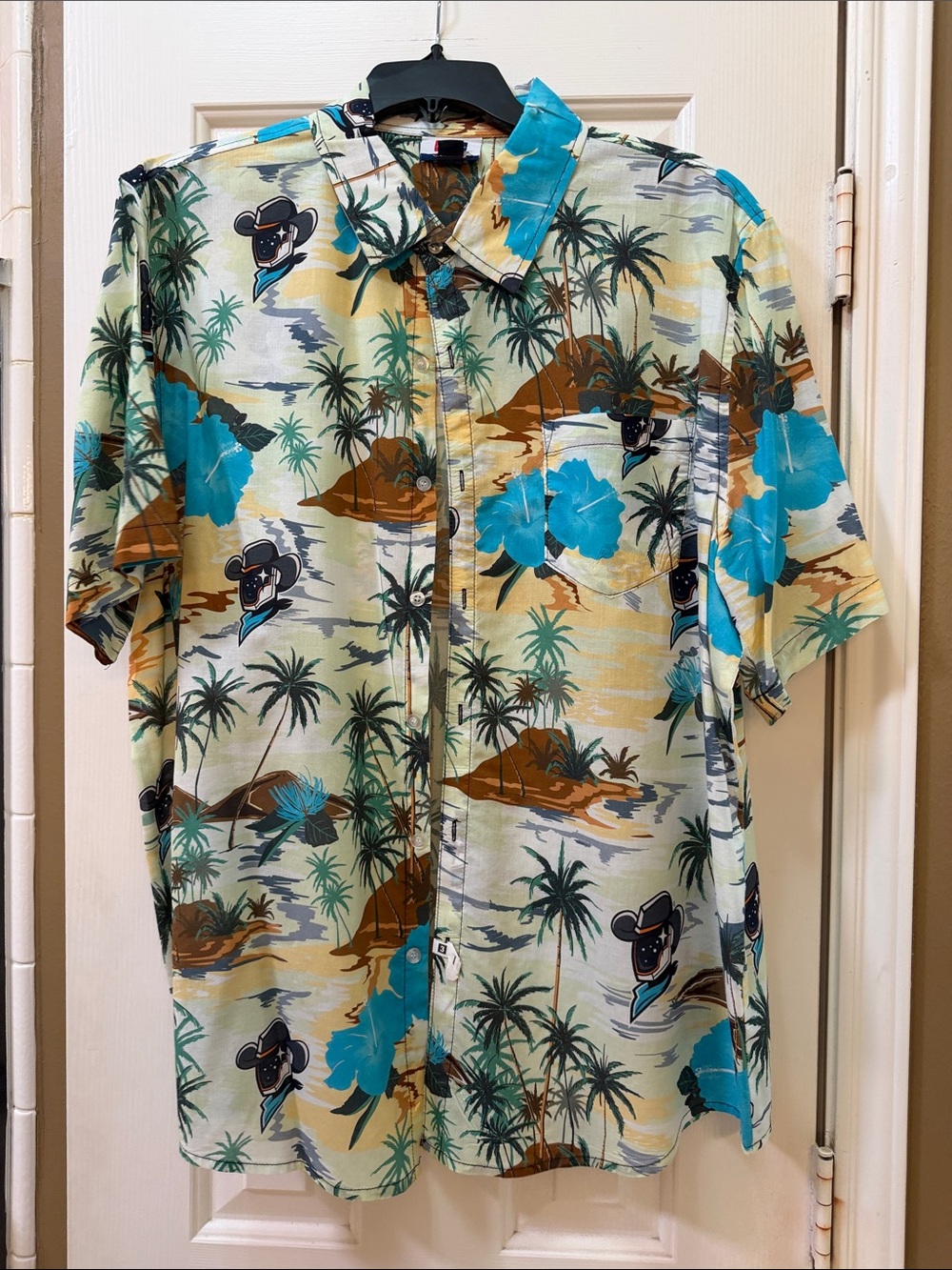 Tommy Bahama Teal, Brown & Cream Island Print Button-Down Shirt